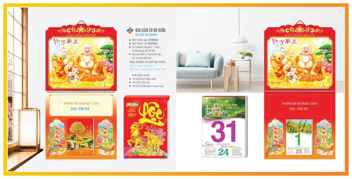 Bìa Lịch Treo Gắn Bloc TPNBIA10 Ấn Phẩm Lịch Tết Eco Thân Thiện Môi Trường