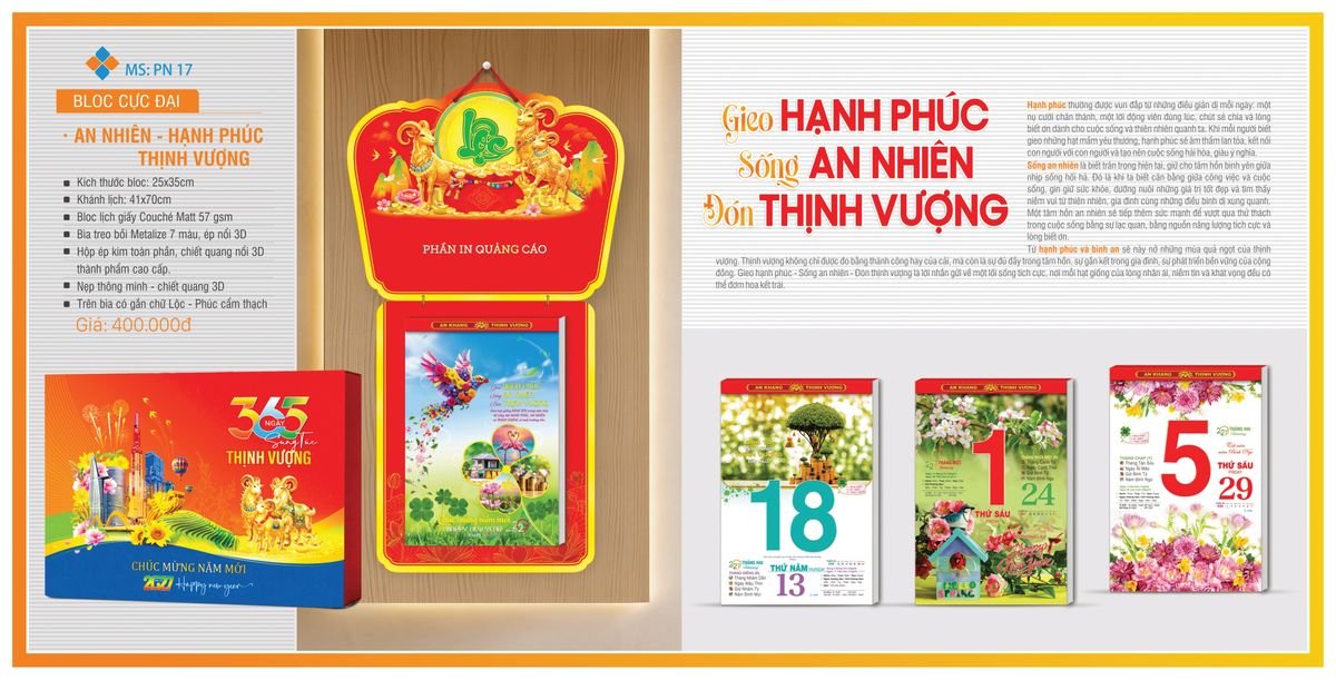 Lịch Bloc TPN 2027 TPNBLOC20 Ấn Phẩm Lịch Tết Eco Thân Thiện Môi Trường