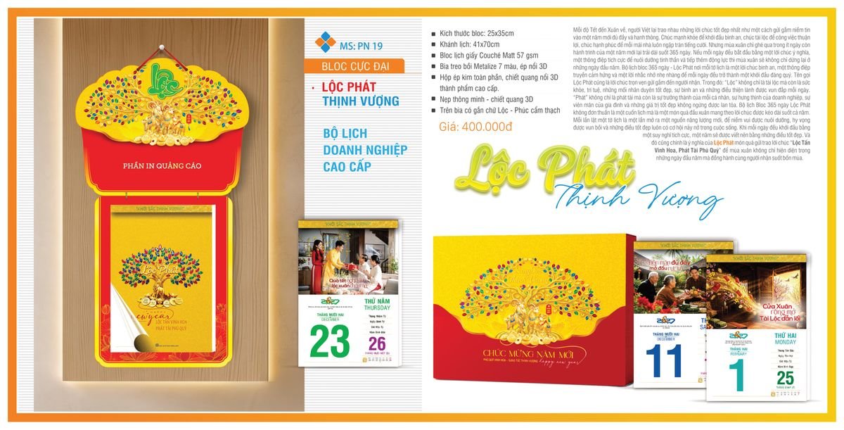 Lịch Bloc TPN 2027 TPNBLOC22 Ấn Phẩm Lịch Tết Eco Thân Thiện Môi Trường