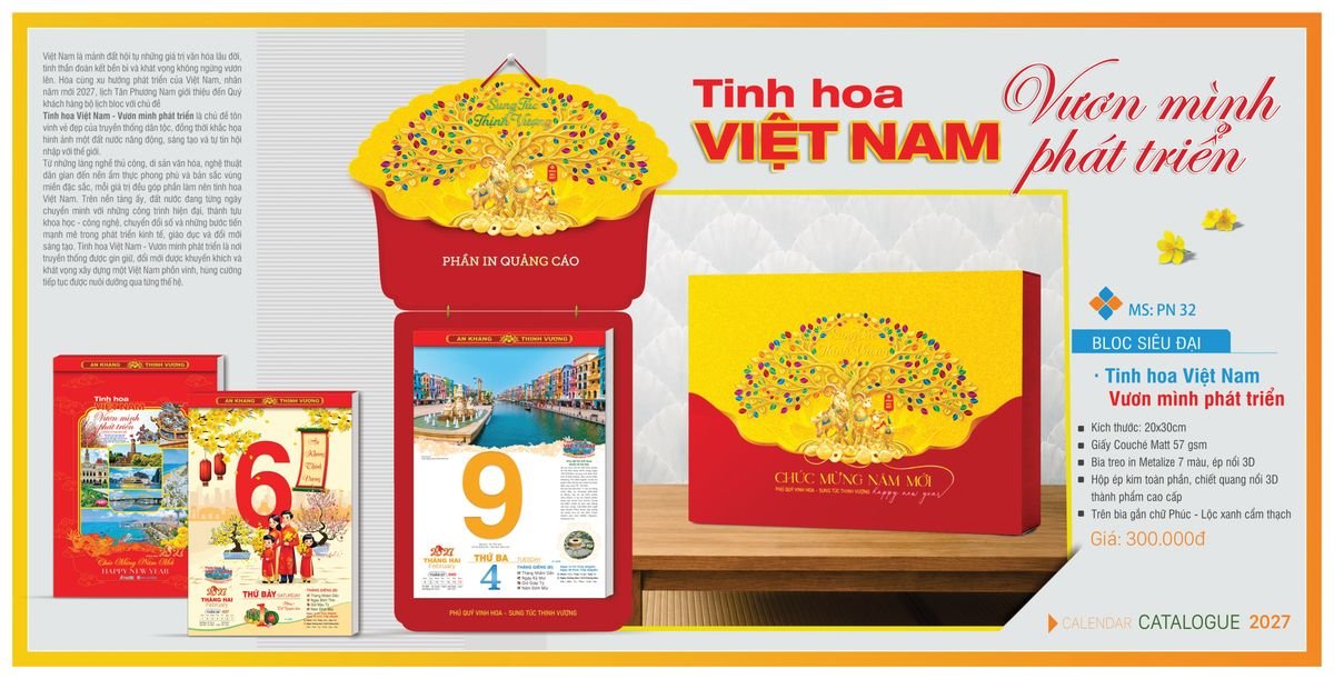 Lịch Bloc TPN 2027 TPNBLOC37 Ấn Phẩm Lịch Tết Eco Thân Thiện Môi Trường Lịch Bloc TPN 2027 TPNBLOC37 Ấn Phẩm Lịch Tết Eco Thân Thiện Môi Trường