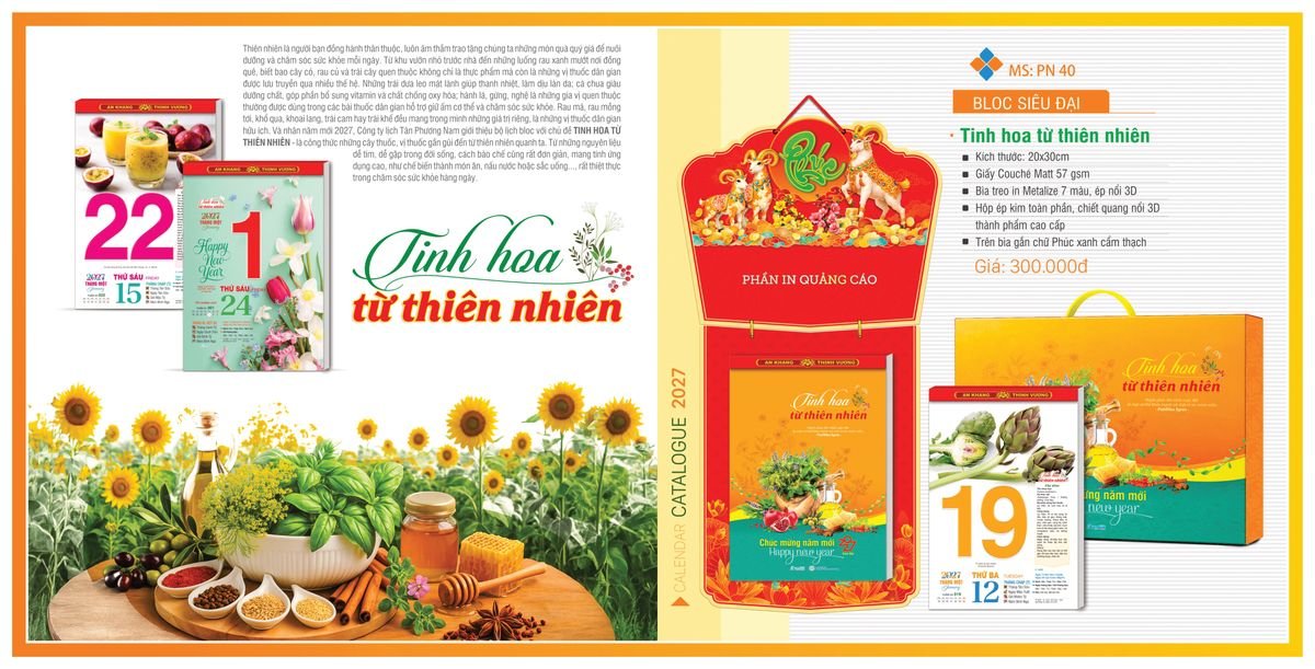 Lịch Bloc TPN 2027 TPNBLOC44 Ấn Phẩm Lịch Tết Eco Thân Thiện Môi Trường