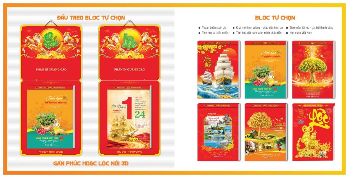 Lịch Bloc TPN 2027 TPNBLOC50 Ấn Phẩm Lịch Tết Eco Thân Thiện Môi Trường