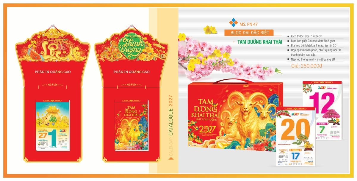 Lịch Bloc TPN 2027 TPNBLOC56 Ấn Phẩm Lịch Tết Eco Thân Thiện Môi Trường