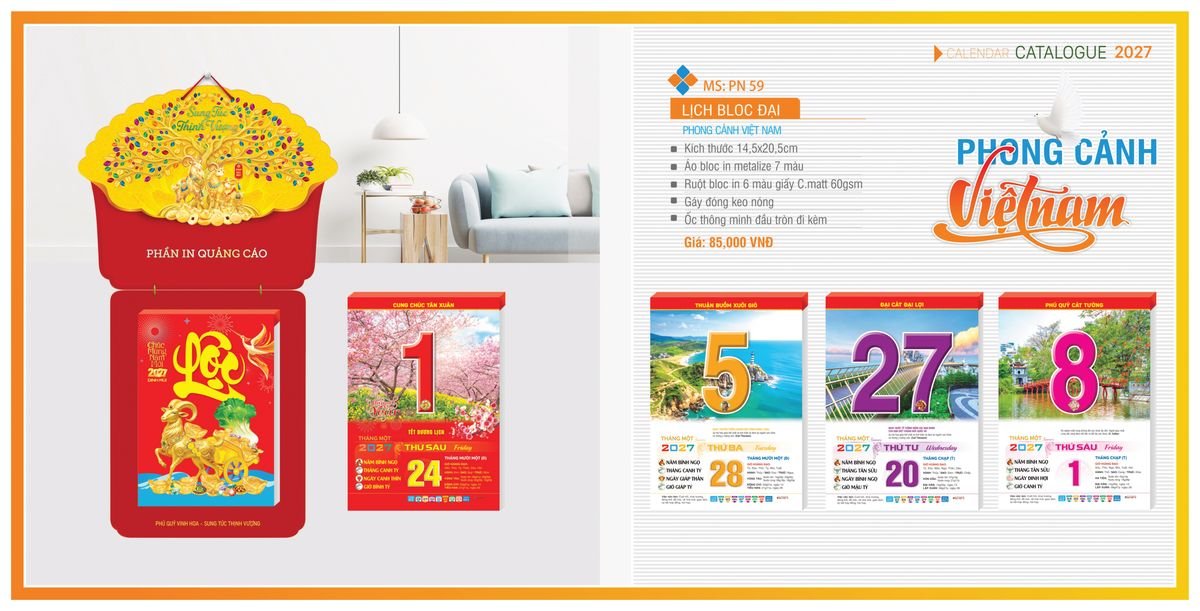 Lịch Bloc TPN 2027 TPNBLOC66 Ấn Phẩm Lịch Tết Eco Thân Thiện Môi Trường Lịch Bloc TPN 2027 TPNBLOC66 Ấn Phẩm Lịch Tết Eco Thân Thiện Môi Trường