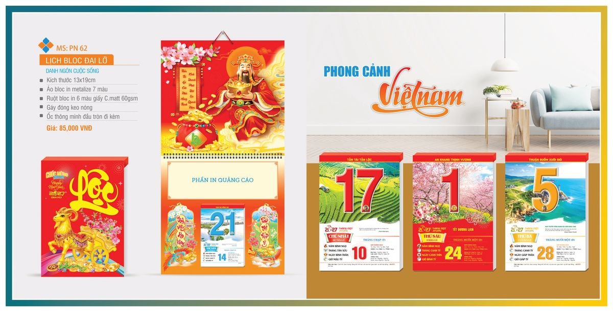 Lịch Bloc TPN 2027 TPNBLOC69 Ấn Phẩm Lịch Tết Eco Thân Thiện Môi Trường