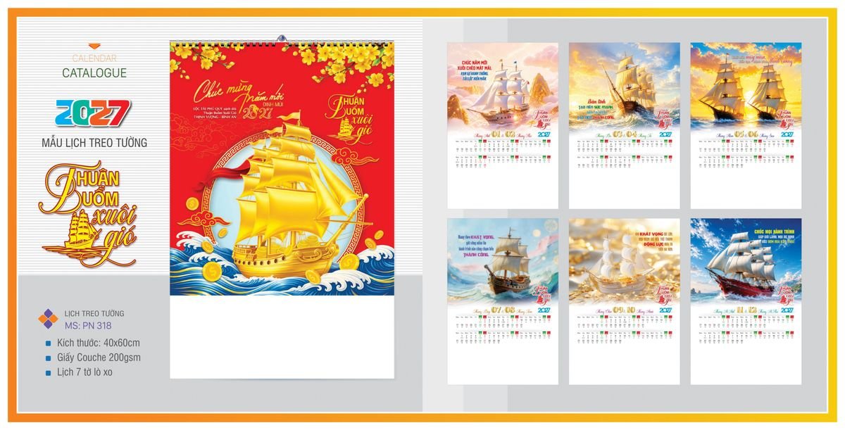Lịch 7 Tờ Lò Xo TPNLX08 Ấn Phẩm Lịch Tết Eco Thân Thiện Môi Trường Lịch 7 Tờ Lò Xo TPNLX08 Ấn Phẩm Lịch Tết Eco Thân Thiện Môi Trường