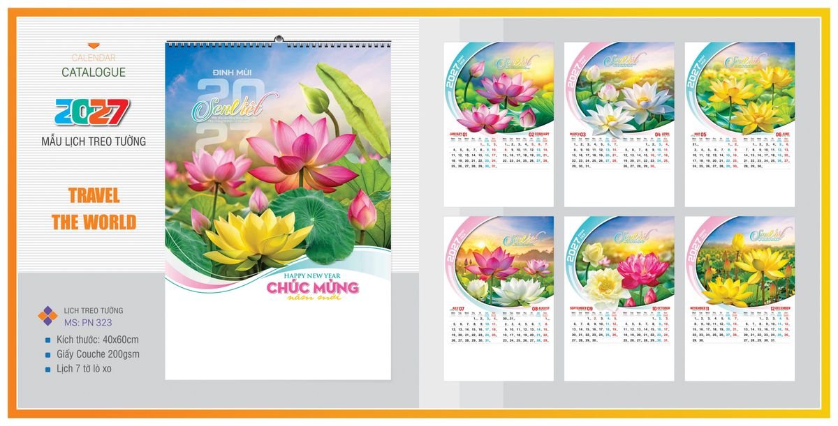 Lịch 7 Tờ Lò Xo TPNLX14 Ấn Phẩm Lịch Tết Eco Thân Thiện Môi Trường Lịch 7 Tờ Lò Xo TPNLX14 Ấn Phẩm Lịch Tết Eco Thân Thiện Môi Trường