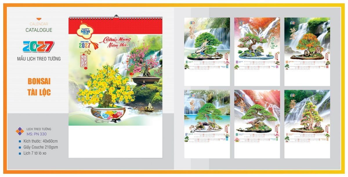 Lịch 7 Tờ Lò Xo TPNLX20 Ấn Phẩm Lịch Tết Eco Thân Thiện Môi Trường