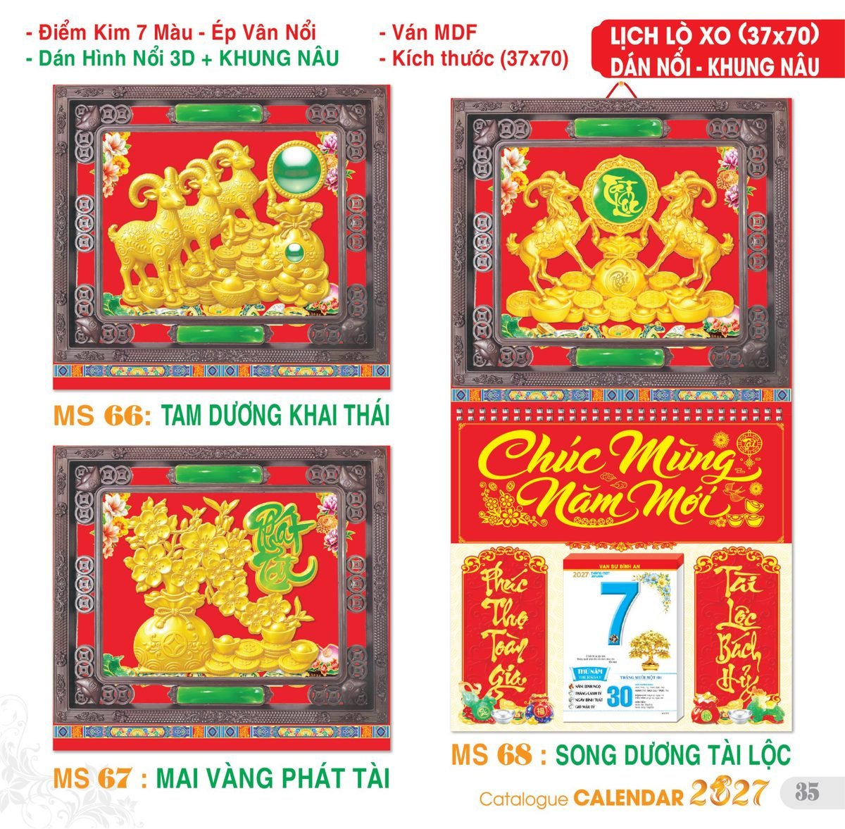 TS_TS_Catalog_Lich_2027-36 Lịch Treo Tường Lò Xo 2027 TS Mẫu TS-36 (37 x 70 cm) Ấn Phẩm Lịch Tết Eco Thân Thiện Môi Trường