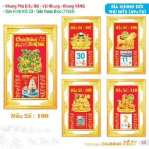 Lịch Bloc Đại Đặc Biệt 2027 TS Mẫu TS-44 (17 x 24 cm) Ấn Phẩm Lịch Tết Eco Thân Thiện Môi Trường