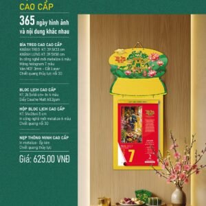 Lịch Bìa Treo 2027 VHVN Mẫu VHVN-04 (54 x 36 cm) Ấn Phẩm Lịch Tết Eco Thân Thiện Môi Trường