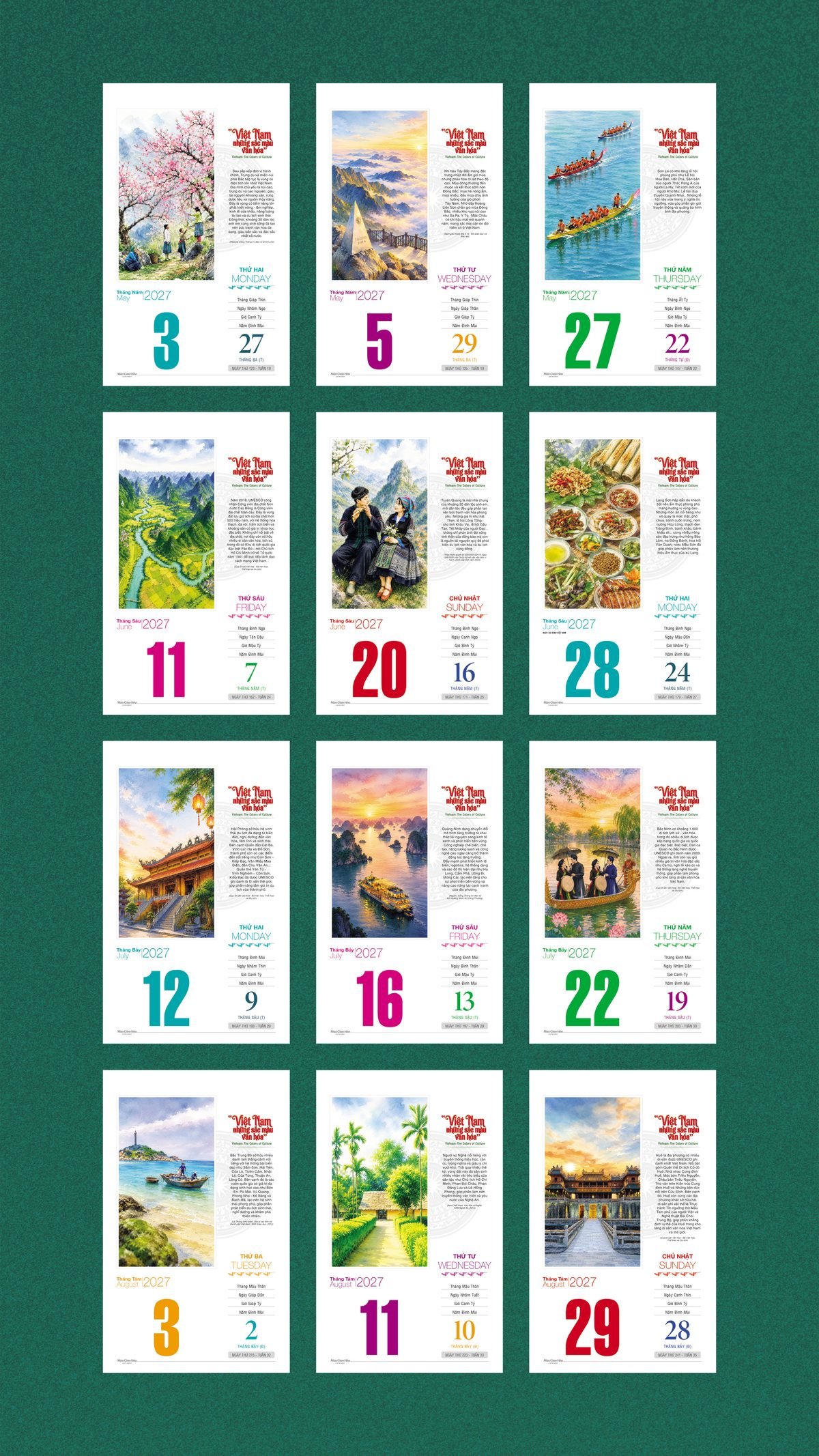 Lịch Bloc 2027 VHVN Mẫu VHVN-06 (29 x 41 cm) Ấn Phẩm Lịch Tết Eco Thân Thiện Môi Trường Lịch Bloc 2027 VHVN Mẫu VHVN-06 (29 x 41 cm) Ấn Phẩm Lịch Tết Eco Thân Thiện Môi Trường