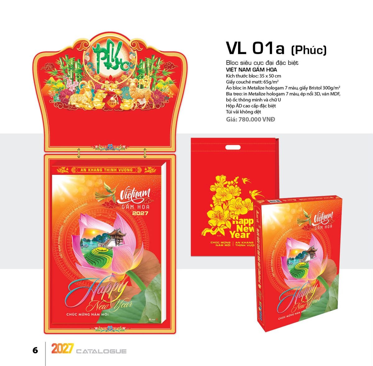 Lịch Bloc Siêu Cực Đại 2027 VL Mẫu VL01A (35 x 50cm) Ấn Phẩm Lịch Tết Eco Thân Thiện Môi Trường Lịch Bloc Siêu Cực Đại 2027 VL Mẫu VL01A (35 x 50cm) Ấn Phẩm Lịch Tết Eco Thân Thiện Môi Trường in logo doanh nghiệp quà tặng Tết tại Quà Tặng EcoTech VN