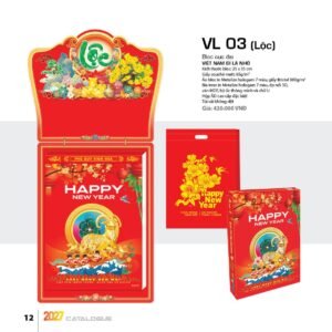 Lịch Bloc Cực Đại 2027 VL Mẫu VL03 (25 x 35cm) Ấn Phẩm Lịch Tết Eco Thân Thiện Môi Trường in logo doanh nghiệp quà tặng Tết tại Quà Tặng EcoTech VN