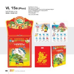 Lịch 52 Tuần 2027 VL Mẫu VL16 (31 x 42 cm) Ấn Phẩm Lịch Tết Eco Thân Thiện Môi Trường in logo doanh nghiệp quà tặng Tết tại Quà Tặng EcoTech VN