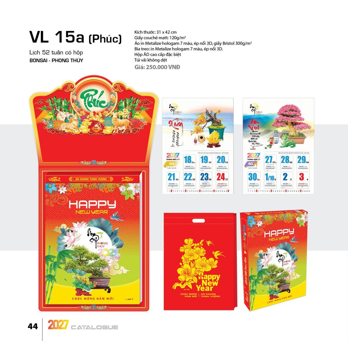 Lịch 52 Tuần 2027 VL Mẫu VL16 (31 x 42 cm) Ấn Phẩm Lịch Tết Eco Thân Thiện Môi Trường Lịch 52 Tuần 2027 VL Mẫu VL16 (31 x 42 cm) Ấn Phẩm Lịch Tết Eco Thân Thiện Môi Trường in logo doanh nghiệp quà tặng Tết tại Quà Tặng EcoTech VN