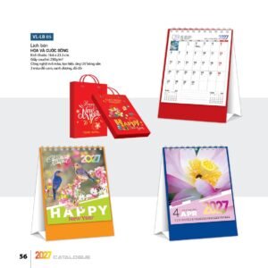 Lịch Để Bàn 2027 VL Mẫu VLLB05 (16 x 24 cm) Ấn Phẩm Lịch Tết Eco Thân Thiện Môi Trường in logo doanh nghiệp quà tặng Tết tại Quà Tặng EcoTech VN