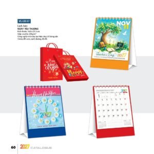 Lịch Để Bàn 2027 VL Mẫu VLLB07 (16 x 24 cm) Ấn Phẩm Lịch Tết Eco Thân Thiện Môi Trường in logo doanh nghiệp quà tặng Tết tại Quà Tặng EcoTech VN