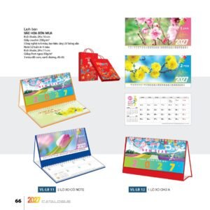 Lịch Bloc 2027 VL Mẫu VLLB11 (29 x 41 cm) Ấn Phẩm Lịch Tết Eco Thân Thiện Môi Trường in logo doanh nghiệp quà tặng Tết tại Quà Tặng EcoTech VN
