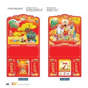 Lịch Treo Tường Lò Xo 2027 VL Mẫu VLLXG09 (37 x 70cm) Ấn Phẩm Lịch Tết Eco Thân Thiện Môi Trường in logo doanh nghiệp quà tặng Tết tại Quà Tặng EcoTech VN