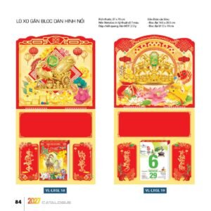 Lịch Treo Tường Lò Xo 2027 VL Mẫu VLLXG18 (37 x 70cm) Ấn Phẩm Lịch Tết Eco Thân Thiện Môi Trường in logo doanh nghiệp quà tặng Tết tại Quà Tặng EcoTech VN